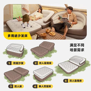 探险者（TAN XIAN ZHE）充气床垫家用午休气垫床户外露营便携懒人沙发床打地铺 商品图3