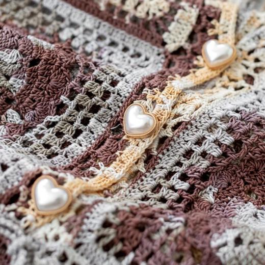 苏苏姐家悬铃蕾丝开衫段染版手工diy编织钩针5号段染毛线团材料包 商品图3