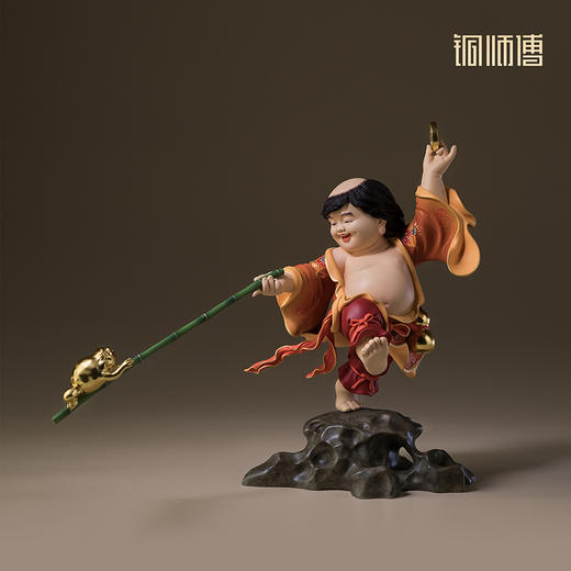 铜师傅《刘海戏金蟾》客厅桌面中式创意铜摆件 家居装饰工艺品 商品图3