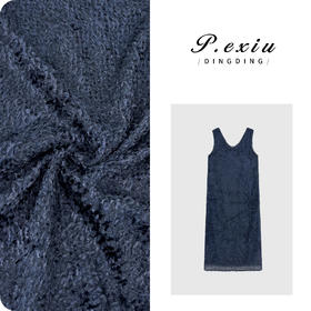 PanYiXiu/潘依绣真丝人丝小众设计亲肤垂感显瘦圆领无袖连衣裙 M9228