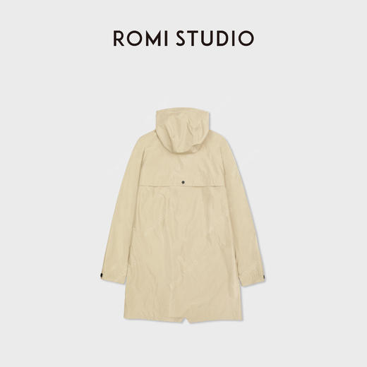 ROMI STUDIO“雨天神器”抽绳式连帽插肩袖长款雨衣风衣 RWCWW97310 商品图1
