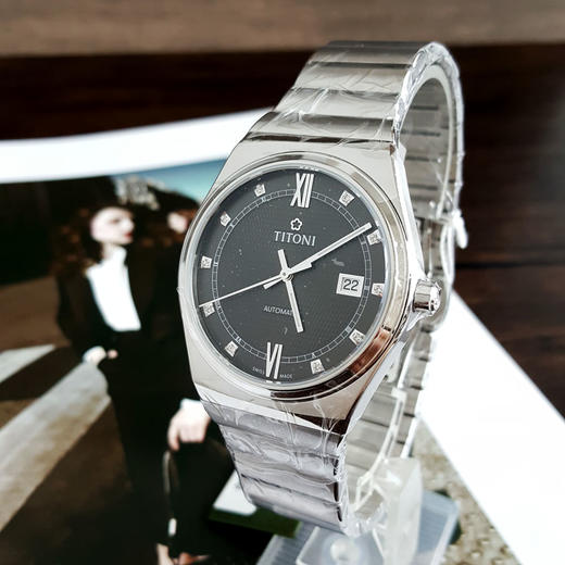 【全新】TITONI 梅花83751 S-630自动机械机芯日期显示39.5MM（男款）Impetus Classic系列精钢180426NJ04 商品图2