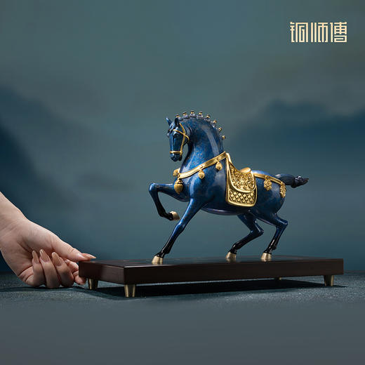 铜师傅《富贵马》客厅桌面铜马摆件 家居装饰工艺品 开业乔迁摆件 商品图4
