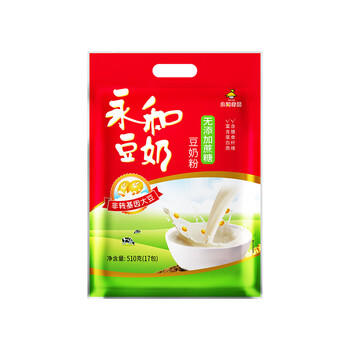 永和豆浆无添加蔗糖豆奶粉510g 30g*17小包高蛋白非转基因 即食早餐 商品图7