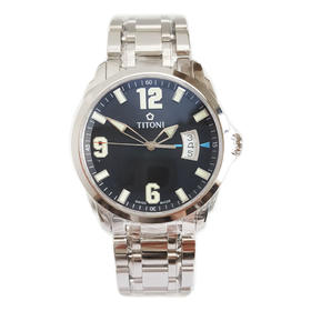 【全新】TITONI 梅花TQ 53959 S-505石英机芯日期显示40MM（男款）翱翔系列精钢160426NJ39