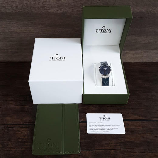 【全新】TITONI 梅花TQ 42912 S-ST-591石英机芯32MM（女款）Mademoiselle优雅伊人系列精钢；镶嵌施华洛世奇水钻170426NJ115 商品图1