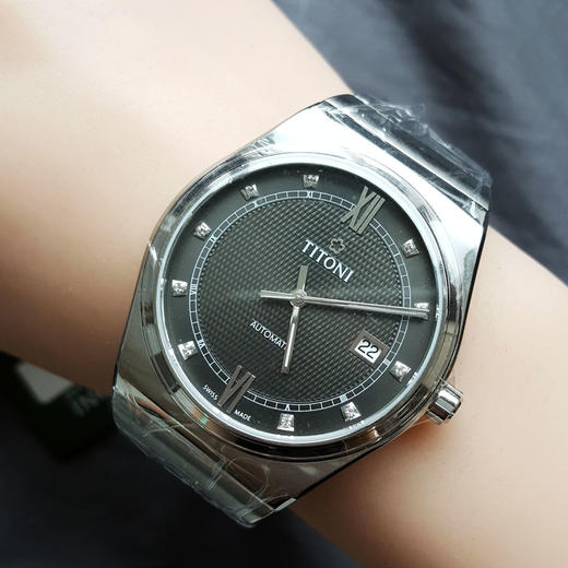 【全新】TITONI 梅花83751 S-630自动机械机芯日期显示39.5MM（男款）Impetus Classic系列精钢180426NJ04 商品图7