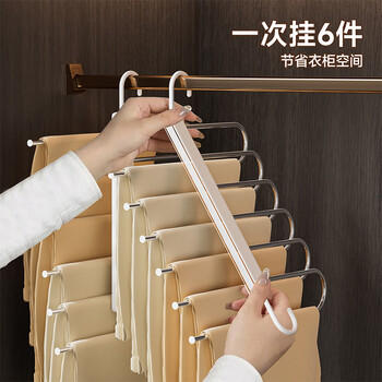 JEKO&JEKO裤架裤子衣架 可折叠挂裤子专用衣架裤子收纳神器裤夹子晾衣架子 商品图2