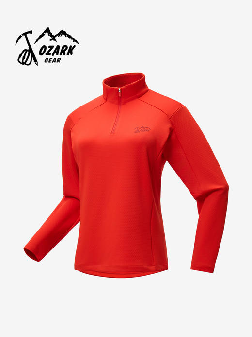 OZARK奥索卡26新品骐骥红限定防晒UPF100运动户外微拉绒长袖女款OAGWT2612133 商品图0