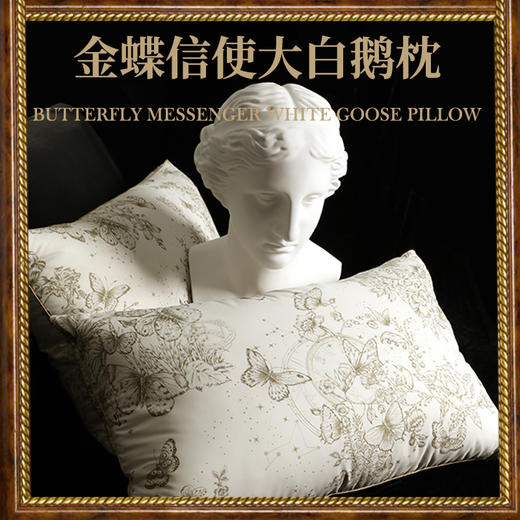 ESTEEM/宜庭 金蝶信使鹅绒丝枕头床上用品防钻绒枕枕芯两只装【专柜同款】 商品图6