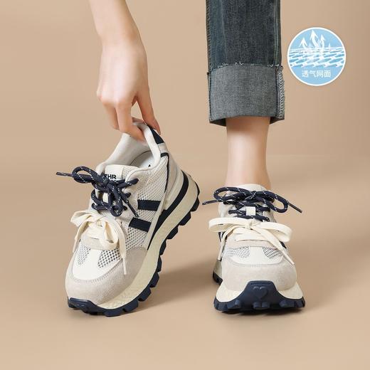ZHR则则7.5CM内增高厚底阿甘鞋女2026夏季新款透气运动鞋女鞋 商品图7