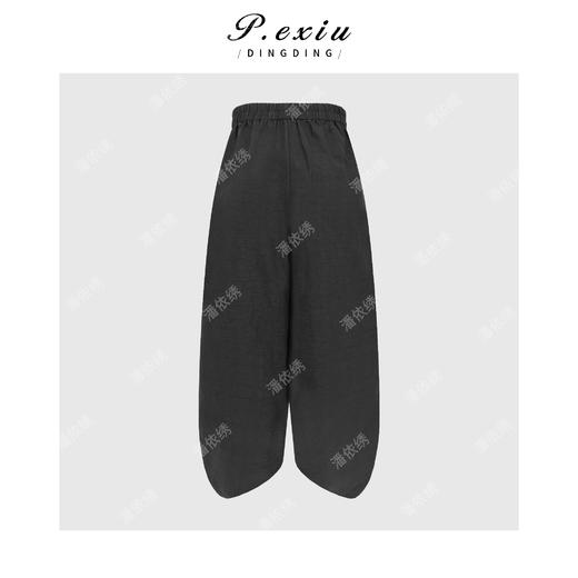 PanYiXiu/潘依绣 100%桑蚕丝30姆米极简高级感松紧腰阔腿休闲裤 CS88163 商品图1