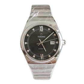 【全新】TITONI 梅花83751 S-630自动机械机芯日期显示39.5MM（男款）Impetus Classic系列精钢180426NJ04