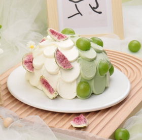 【青提花果乐】青提邂逅无花果，森系小清新小蛋糕，蛋糕界颜值与美味担当（深圳幸福西饼）