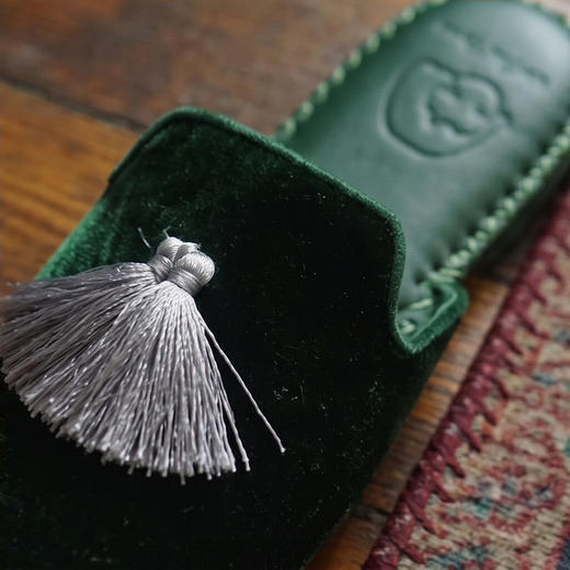 NJP 时髦明星家居系列 丝绒流苏皮质拖鞋居家原创设计男女同款NJP006 商品图6