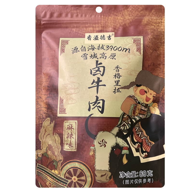 香格里拉 卤牛肉（麻辣味）80g/袋