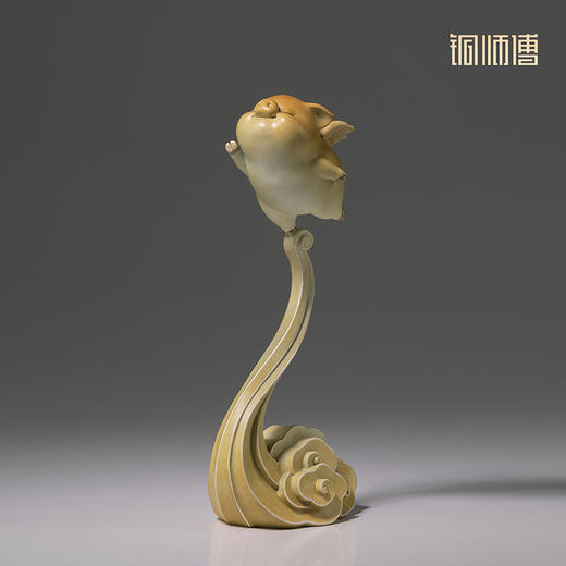铜师傅《飞翔小猪》客厅桌面铜猪摆件 家居装饰工艺品 乔迁礼物 商品图3