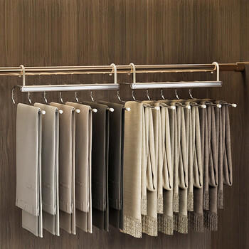 JEKO&JEKO裤架裤子衣架 可折叠挂裤子专用衣架裤子收纳神器裤夹子晾衣架子 商品图8