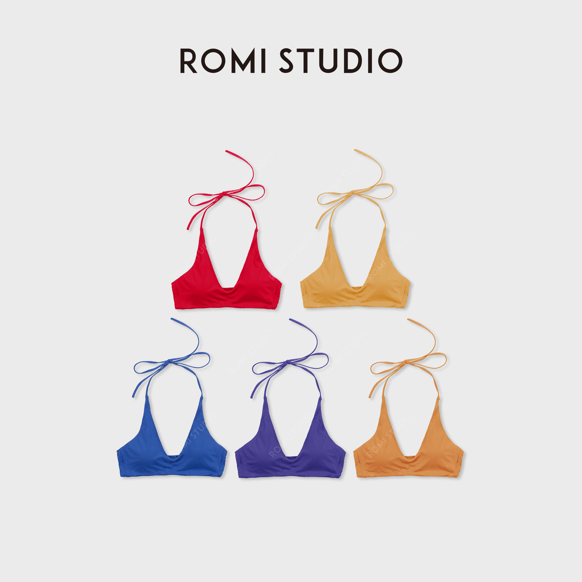 ROMI STUDIO“性感夏日”锦纶冰凉丝混纺亲肤绑带文胸 RWDSNG2231