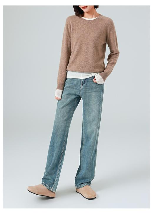 【99包邮 仅此一天】基础款阔腿裤！窄版直筒牛仔裤！2026女Jeans 软面料通勤休闲高腰春夏款！ 商品图5