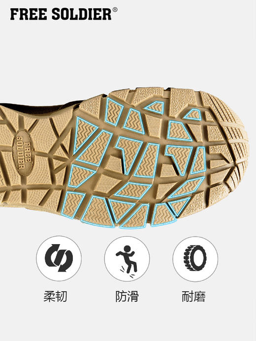 【SRA耐磨防滑 轻量透气 快速穿脱】1000D高强度牛津布牛皮战术靴ds（zb） 商品图7