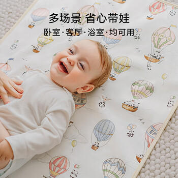 嫚熙（EMXEE）婴儿隔尿垫防水可洗宝宝防漏尿床垫儿童大尺寸床单遨游记70x90cm 商品图2