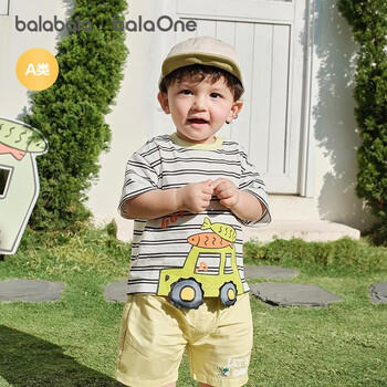 巴拉巴拉童装宝宝短袖t恤男童女童婴儿上衣2026新款夏季可爱萌趣纯棉衣服 商品图3