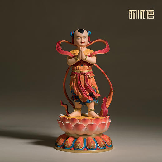 铜师傅《金童玉女》客厅桌面中式铜摆件 家居吉祥装饰工艺品礼物 商品图1