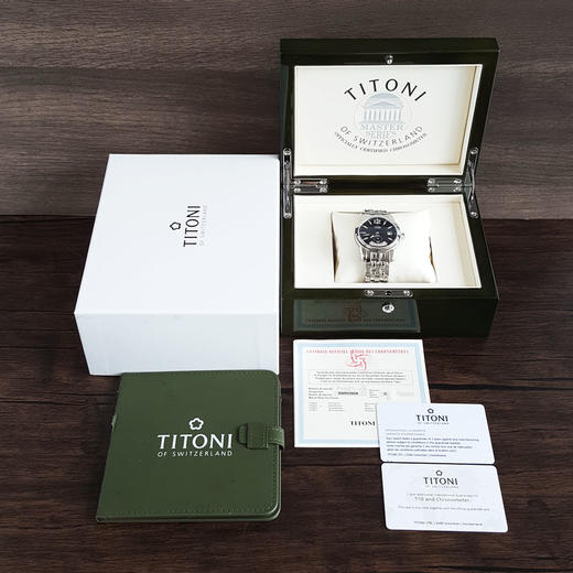 【99新】TITONI 梅花83688 S-296天文台认证自动机械机芯日期显示40MM（男款）Master Series大师系列精钢180426NJ20 商品图1