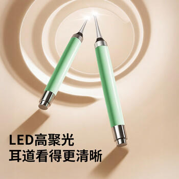 易简（yijan）儿童挖耳勺掏耳朵神器婴儿发光掏耳勺新生儿宝宝扣耳屎镊子套装 商品图3