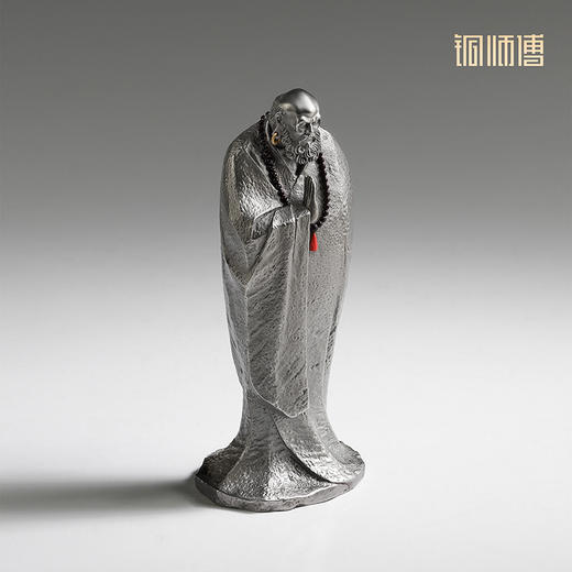 铜师傅《达摩祖师》客厅桌面白铜禅意摆件 家居装饰工艺品 商品图1