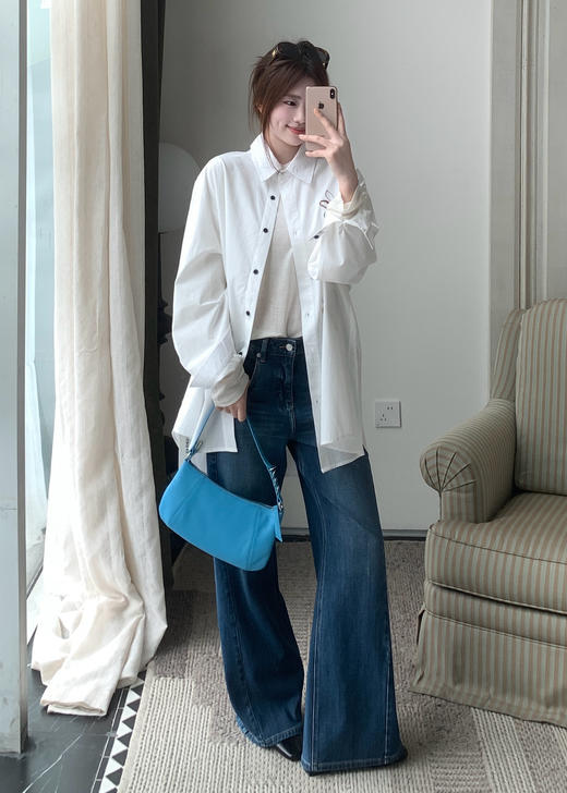 【门店同款】ENJOY春季趣味刺绣长袖衬衫 170551868 商品图0