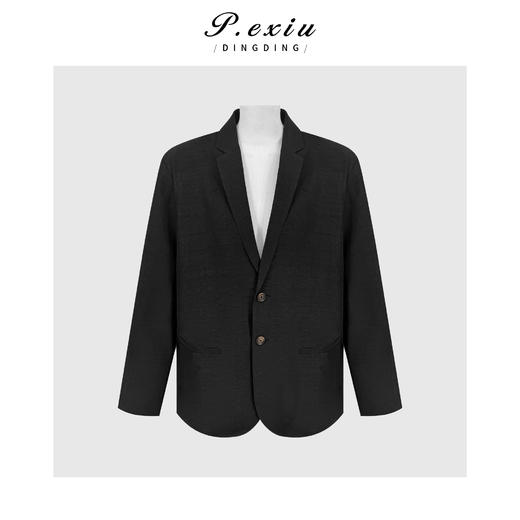 PanYiXiu/潘依绣 100%桑蚕丝龟纹香云纱极简高级感气质百搭单排扣西装外套 YL22022 商品图0