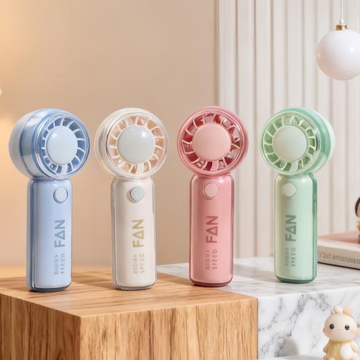 【轻便易携❗续航持久】2026夏季新款卡通印花手持小风扇USB充电便携大风力户外电扇。xb 商品图2