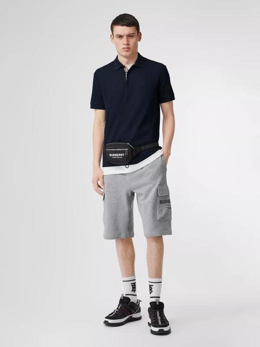 bur巴宝莉橡树叶徽章刺绣珠地网眼布棉质 Polo 衫 商品图2