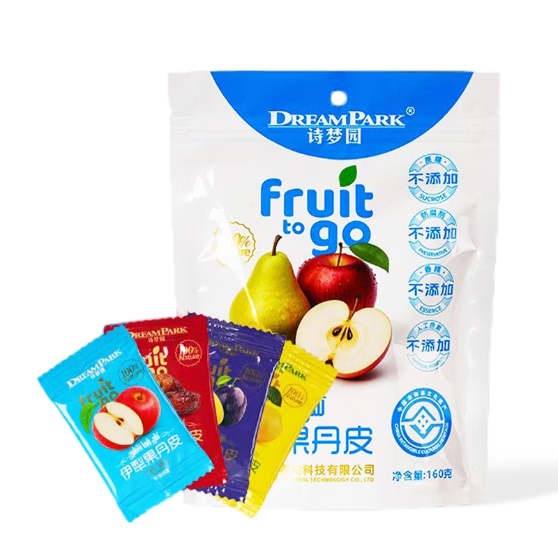 诗梦园·糖果4种水果混装果丹皮160g  解馋小零食