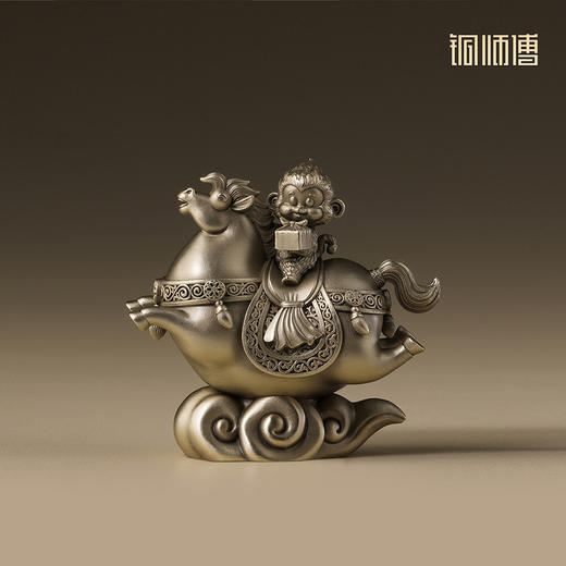 铜师傅《吉马》客厅桌面生肖马摆件吉祥物 家居装饰工艺品 商品图4