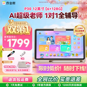 作业帮学习机P30 学练机教材同步练真题练专项练 幼小初高全科辅导 类纸学练屏更护眼 加赠喵喵机