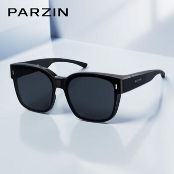 帕森（PARZIN）【可套近视眼镜】偏光太阳镜轻盈男女款防晒驾驶墨镜礼物PZ12106B 商品图4