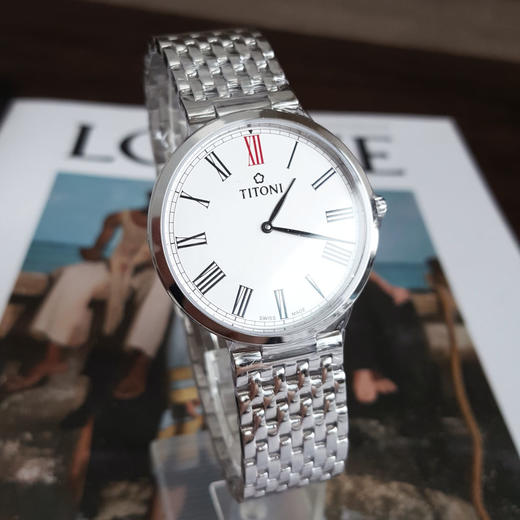 【全新】TITONI 梅花TQ 52718 S-608石英机芯37MM（男款）纤薄系列精钢160426NJ54 商品图3