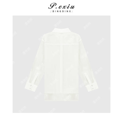 PanYiXiu/潘依绣【轻柔如雨】天丝爽肤肌理感长袖衬衣WH00309 商品图2