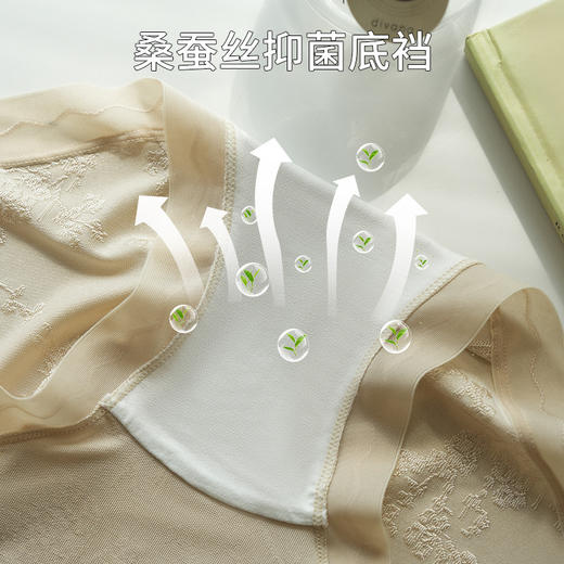 内裤女蕾丝透气冰丝无痕提臀大码7A抗菌桑蚕丝裆三角裤短裤袋装 商品图2