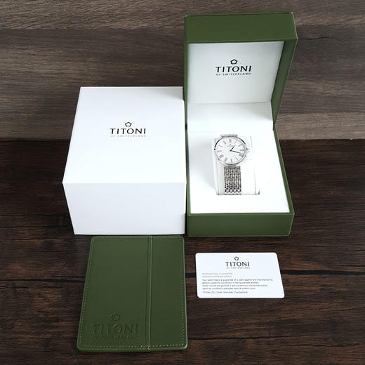 【全新】TITONI 梅花TQ 52718 S-608石英机芯37MM（男款）纤薄系列精钢160426NJ54 商品图1