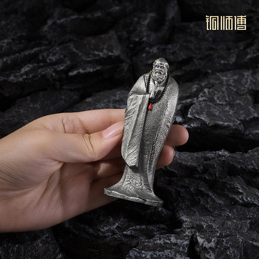 铜师傅《达摩祖师》客厅桌面白铜禅意摆件 家居装饰工艺品 商品图5