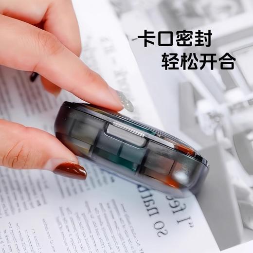 【掌心大小便携❗️可拆隔板灵活分装🔥】轻奢高颜值，迷你便携式随身小药盒，防尘防潮防串味，密封硅胶收纳药品分装盒.TA 商品图3