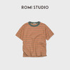 ROMI STUDIO“慵懒随性”复古撞色砂洗肌理感圆领短袖T恤RWDSSD1754 商品缩略图0