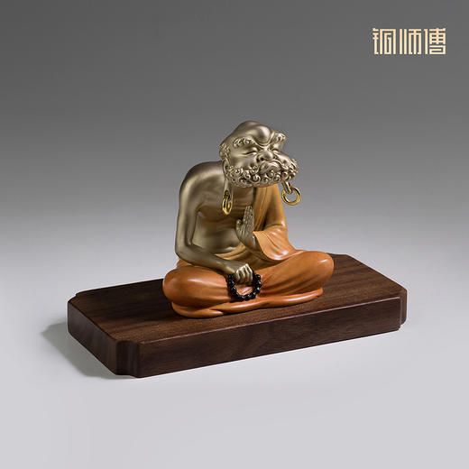 铜师傅《禅定》客厅桌面达摩禅意铜摆件 家居装饰工艺品 商品图2
