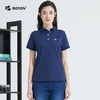 波顿夏季简约净色Polo衫 女士气质翻领短袖上衣 商品缩略图1