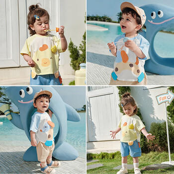 巴拉巴拉【balaOne】童装宝宝短袖t恤婴儿上衣2026夏季时尚萌 商品图1