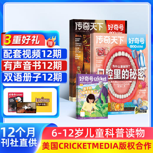 好奇号+阳光少年报  杂志1年订阅（一月一发）6-12岁 商品图0